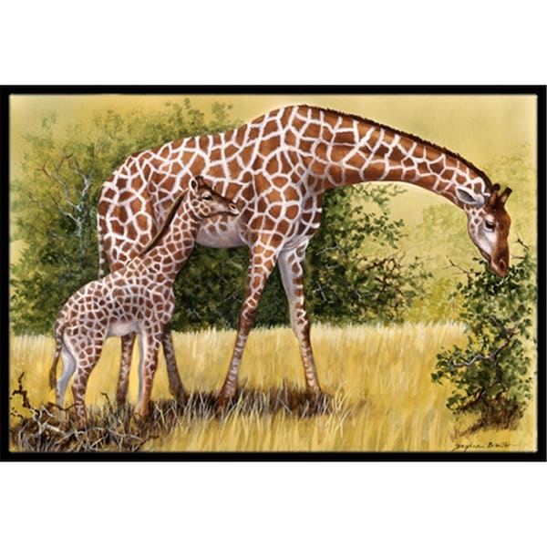 Carolines Treasures Giraffes by Daphne Baxter Indoor or Outdoor Mat- 24 x 36 BDBA0309JMAT - main